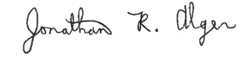 President Alger's signature